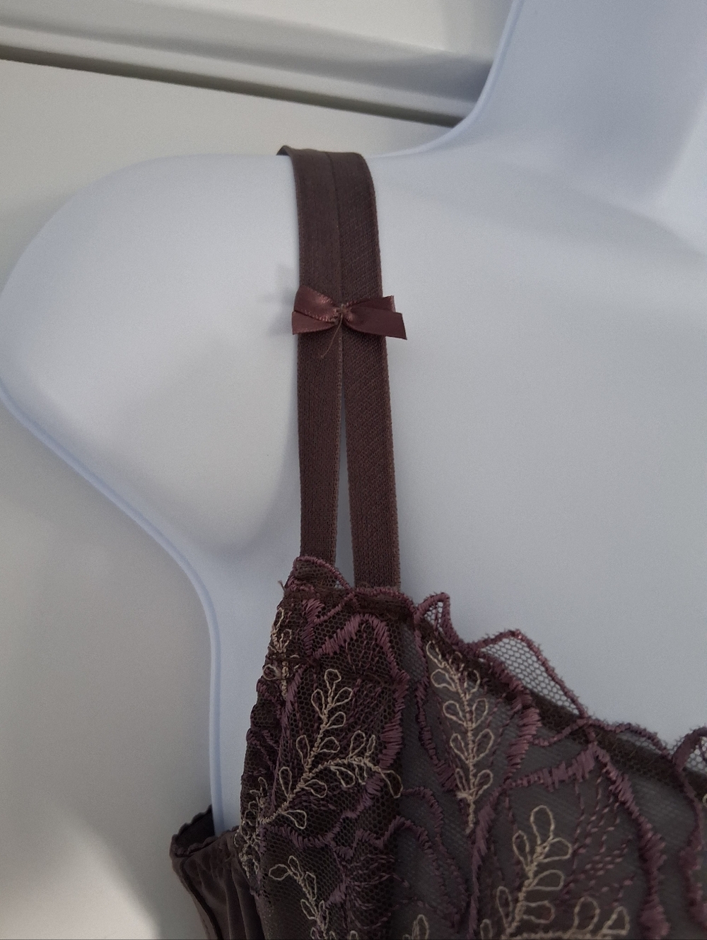 NWT Fit Fully Yours Lingerie/ Bridget Underwire Bra in Deep Mauve Plum/ Size 30F - Picture 5 of 13